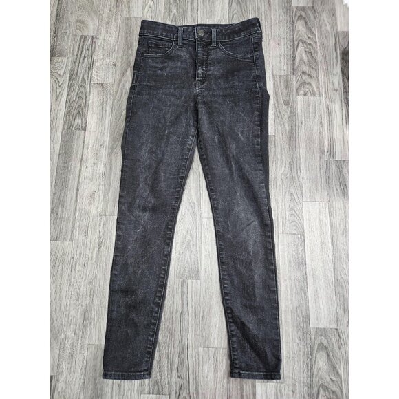 GAP Universal Jegging High Rise Jeans Womens 28 / 6 Regular Washed Black Stretch - Picture 1 of 12